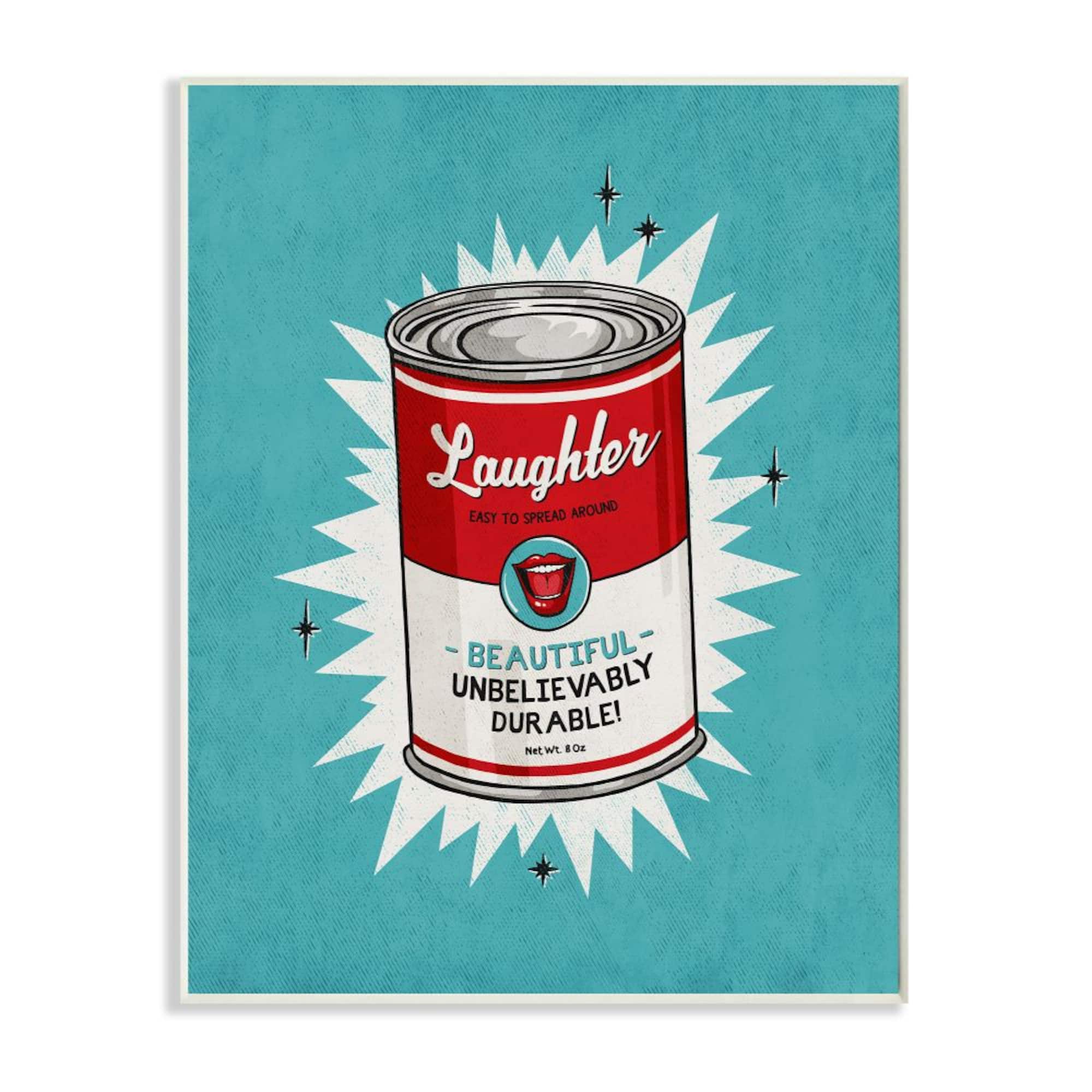 Stupell Industries Canned Laughter Wall Plaque